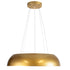 GloboStar® ANATOLIA 61270 Κρεμαστή Πλαφονιέρα Οροφής LED CCT 75W 8625lm 120° AC 220-240V - Εναλλαγή Φωτισμού μέσω Τηλεχειριστηρίου All In One Ψυχρό 6000k+Φυσικό 4500k+Θερμό 2700k Dimmable Φ60cm - Χρυσό - ledmania.gr