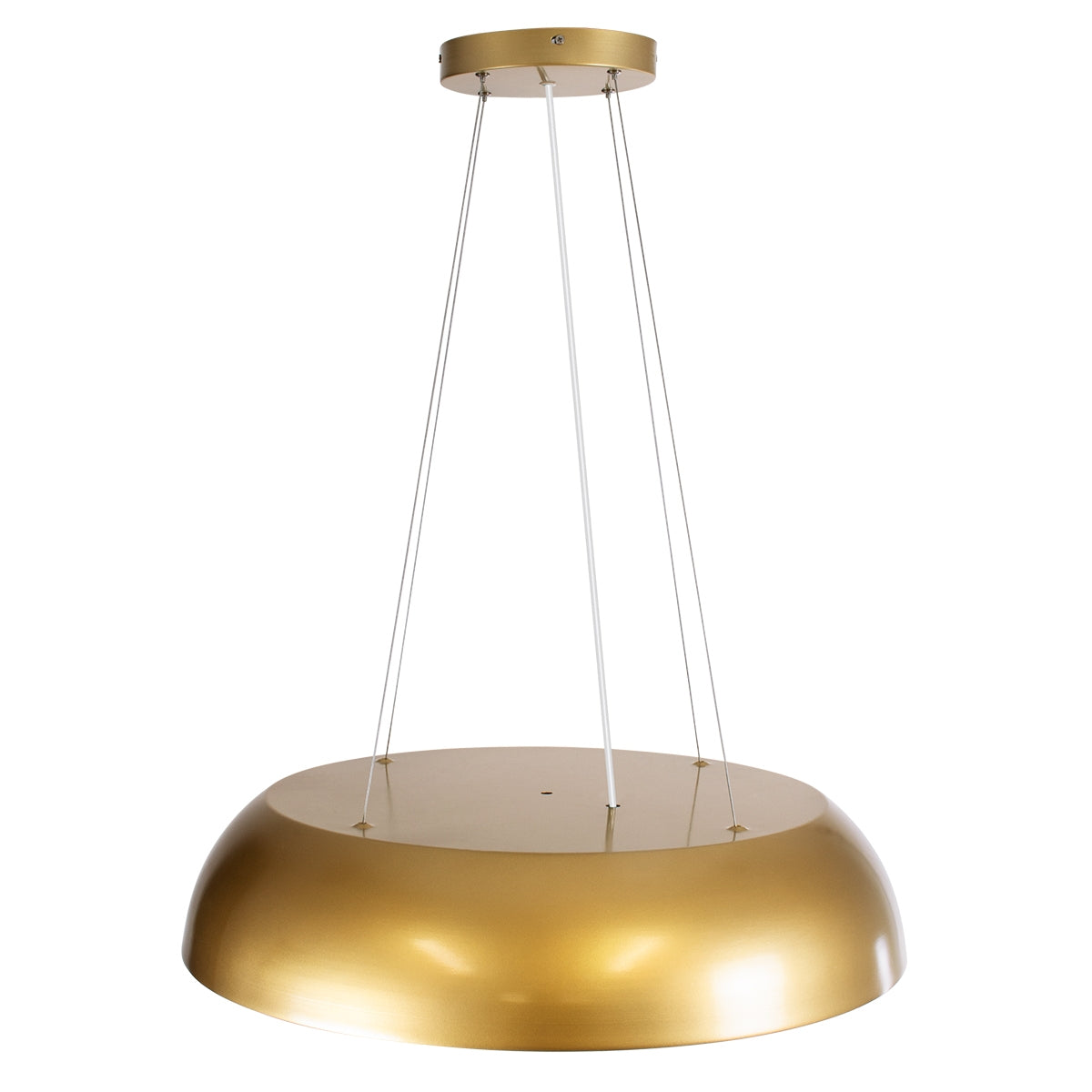 GloboStar® ANATOLIA 61270 Κρεμαστή Πλαφονιέρα Οροφής LED CCT 75W 8625lm 120° AC 220-240V - Εναλλαγή Φωτισμού μέσω Τηλεχειριστηρίου All In One Ψυχρό 6000k+Φυσικό 4500k+Θερμό 2700k Dimmable Φ60cm - Χρυσό - ledmania.gr