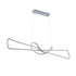 GloboStar® DOLORES 61281 Κρεμαστό Φωτιστικό Οροφής Design LED CCT 105W 11760lm 300° AC 220-240V - Εναλλαγή Φωτισμού μέσω Τηλεχειριστηρίου All In One Ψυχρό 6000k+Φυσικό 4500k+Θερμό 2700k Dimmable Μ110 x Π17 x Υ17.5cm - Νίκελ Ασημί Βούρτσας - 3 Years Warran - ledmania.gr