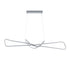 GloboStar® DOLORES 61281 Κρεμαστό Φωτιστικό Οροφής Design LED CCT 105W 11760lm 300° AC 220-240V - Εναλλαγή Φωτισμού μέσω Τηλεχειριστηρίου All In One Ψυχρό 6000k+Φυσικό 4500k+Θερμό 2700k Dimmable Μ110 x Π17 x Υ17.5cm - Νίκελ Ασημί Βούρτσας - 3 Years Warran - ledmania.gr