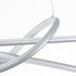 GloboStar® DOLORES 61281 Κρεμαστό Φωτιστικό Οροφής Design LED CCT 105W 11760lm 300° AC 220-240V - Εναλλαγή Φωτισμού μέσω Τηλεχειριστηρίου All In One Ψυχρό 6000k+Φυσικό 4500k+Θερμό 2700k Dimmable Μ110 x Π17 x Υ17.5cm - Νίκελ Ασημί Βούρτσας - 3 Years Warran - ledmania.gr