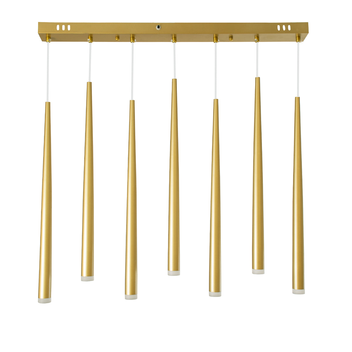 GloboStar® TEARS 61312 Κρεμαστό Φωτιστικό Οροφής Design LED CCT 21W 2310lm 180° AC 220-240V - Εναλλαγή Φωτισμού μέσω Τηλεχειριστηρίου All In One Ψυχρό 6000k+Φυσικό 4500k+Θερμό 2700k Dimmable Μ70 x Π3.2 x Υ60cm - Χρυσό Βούρτσας - 3 Years Warranty - ledmania.gr