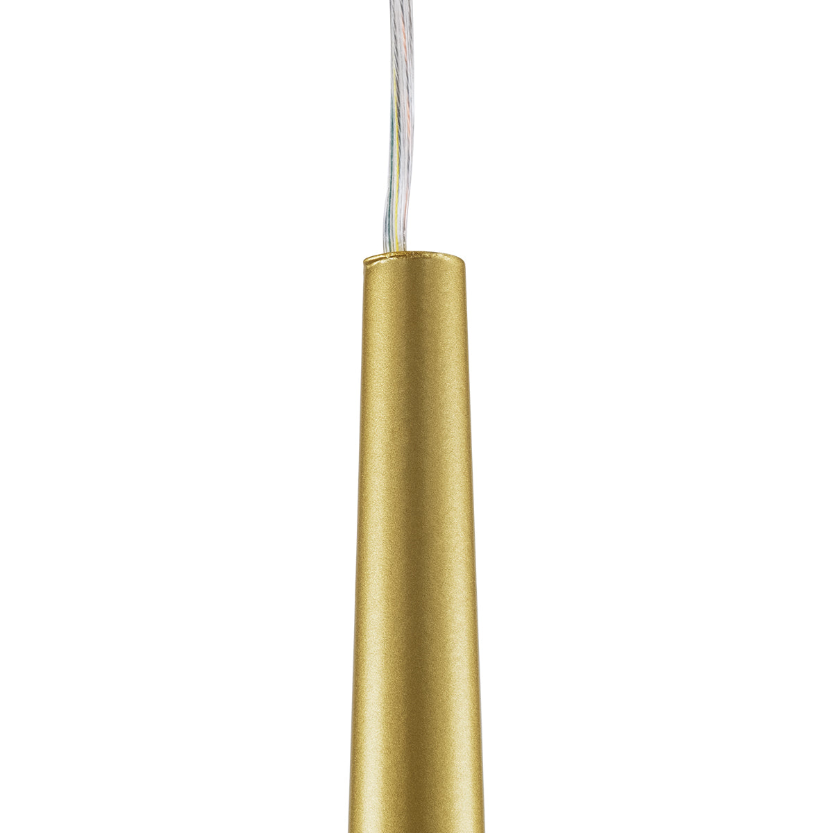 GloboStar® TEARS 61312 Κρεμαστό Φωτιστικό Οροφής Design LED CCT 21W 2310lm 180° AC 220-240V - Εναλλαγή Φωτισμού μέσω Τηλεχειριστηρίου All In One Ψυχρό 6000k+Φυσικό 4500k+Θερμό 2700k Dimmable Μ70 x Π3.2 x Υ60cm - Χρυσό Βούρτσας - 3 Years Warranty - ledmania.gr