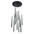 GloboStar® TEARS 61313 Κρεμαστό Φωτιστικό Οροφής Design LED CCT 36W 3960lm 180° AC 220-240V - Εναλλαγή Φωτισμού μέσω Τηλεχειριστηρίου All In One Ψυχρό 6000k+Φυσικό 4500k+Θερμό 2700k Dimmable Φ60 x Υ51.5cm - Μαύρο - 3 Years Warranty - ledmania.gr