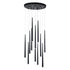 GloboStar® TEARS 61313 Κρεμαστό Φωτιστικό Οροφής Design LED CCT 36W 3960lm 180° AC 220-240V - Εναλλαγή Φωτισμού μέσω Τηλεχειριστηρίου All In One Ψυχρό 6000k+Φυσικό 4500k+Θερμό 2700k Dimmable Φ60 x Υ51.5cm - Μαύρο - 3 Years Warranty - ledmania.gr