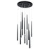 GloboStar® TEARS 61313 Κρεμαστό Φωτιστικό Οροφής Design LED CCT 36W 3960lm 180° AC 220-240V - Εναλλαγή Φωτισμού μέσω Τηλεχειριστηρίου All In One Ψυχρό 6000k+Φυσικό 4500k+Θερμό 2700k Dimmable Φ60 x Υ51.5cm - Μαύρο - 3 Years Warranty - ledmania.gr