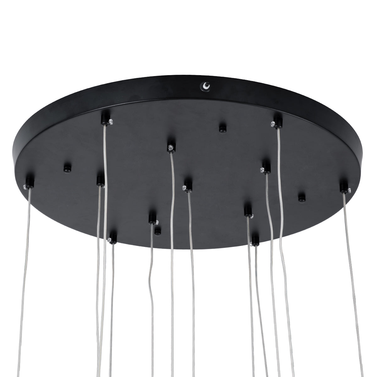 GloboStar® TEARS 61313 Κρεμαστό Φωτιστικό Οροφής Design LED CCT 36W 3960lm 180° AC 220-240V - Εναλλαγή Φωτισμού μέσω Τηλεχειριστηρίου All In One Ψυχρό 6000k+Φυσικό 4500k+Θερμό 2700k Dimmable Φ60 x Υ51.5cm - Μαύρο - 3 Years Warranty - ledmania.gr