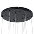GloboStar® TEARS 61313 Κρεμαστό Φωτιστικό Οροφής Design LED CCT 36W 3960lm 180° AC 220-240V - Εναλλαγή Φωτισμού μέσω Τηλεχειριστηρίου All In One Ψυχρό 6000k+Φυσικό 4500k+Θερμό 2700k Dimmable Φ60 x Υ51.5cm - Μαύρο - 3 Years Warranty - ledmania.gr