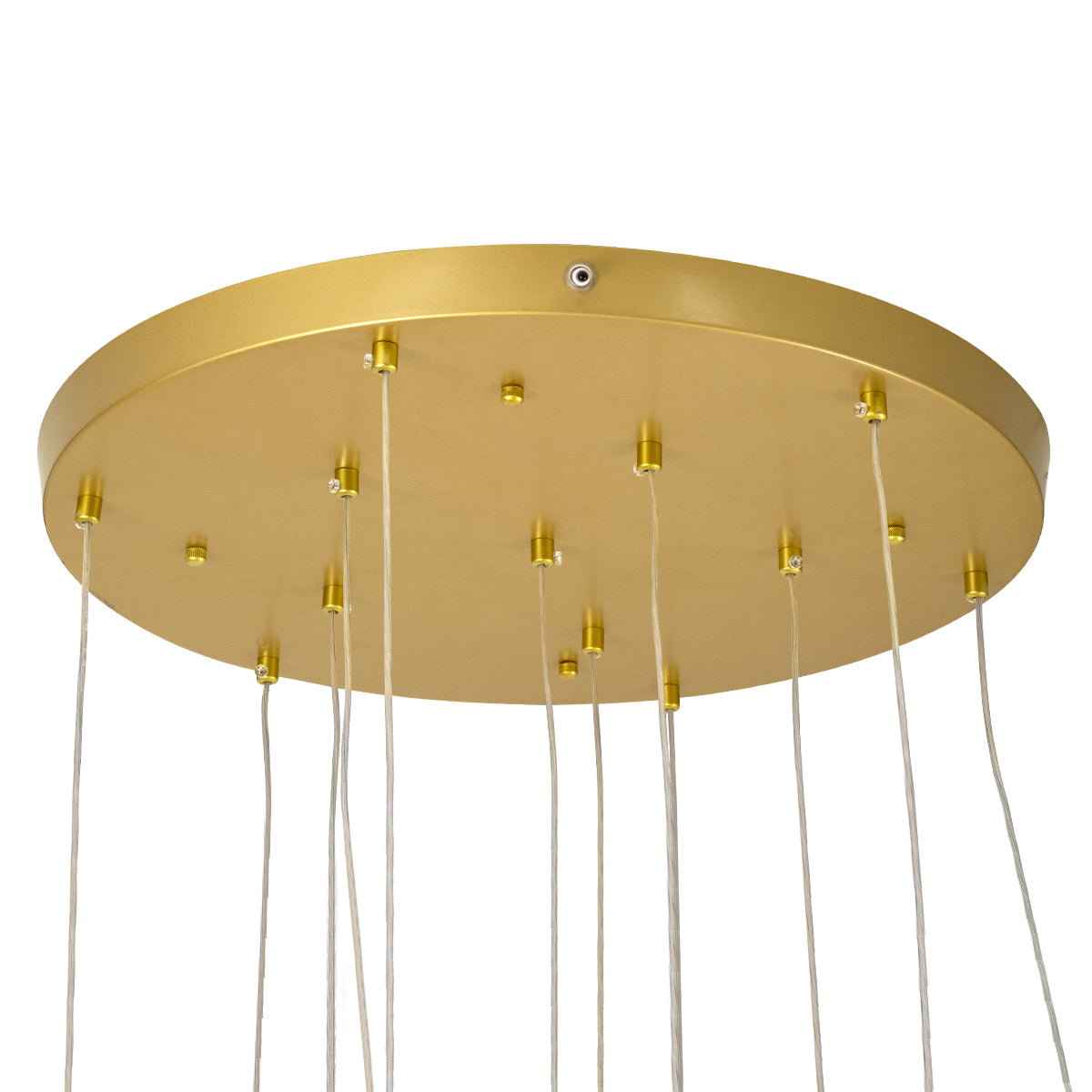 GloboStar® TEARS 61314 Κρεμαστό Φωτιστικό Οροφής Design LED CCT 36W 3960lm 180° AC 220-240V - Εναλλαγή Φωτισμού μέσω Τηλεχειριστηρίου All In One Ψυχρό 6000k+Φυσικό 4500k+Θερμό 2700k Dimmable Φ60 x Υ51.5cm - Χρυσό Βούρτσας - 3 Years Warranty - ledmania.gr