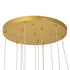 GloboStar® TEARS 61314 Κρεμαστό Φωτιστικό Οροφής Design LED CCT 36W 3960lm 180° AC 220-240V - Εναλλαγή Φωτισμού μέσω Τηλεχειριστηρίου All In One Ψυχρό 6000k+Φυσικό 4500k+Θερμό 2700k Dimmable Φ60 x Υ51.5cm - Χρυσό Βούρτσας - 3 Years Warranty - ledmania.gr
