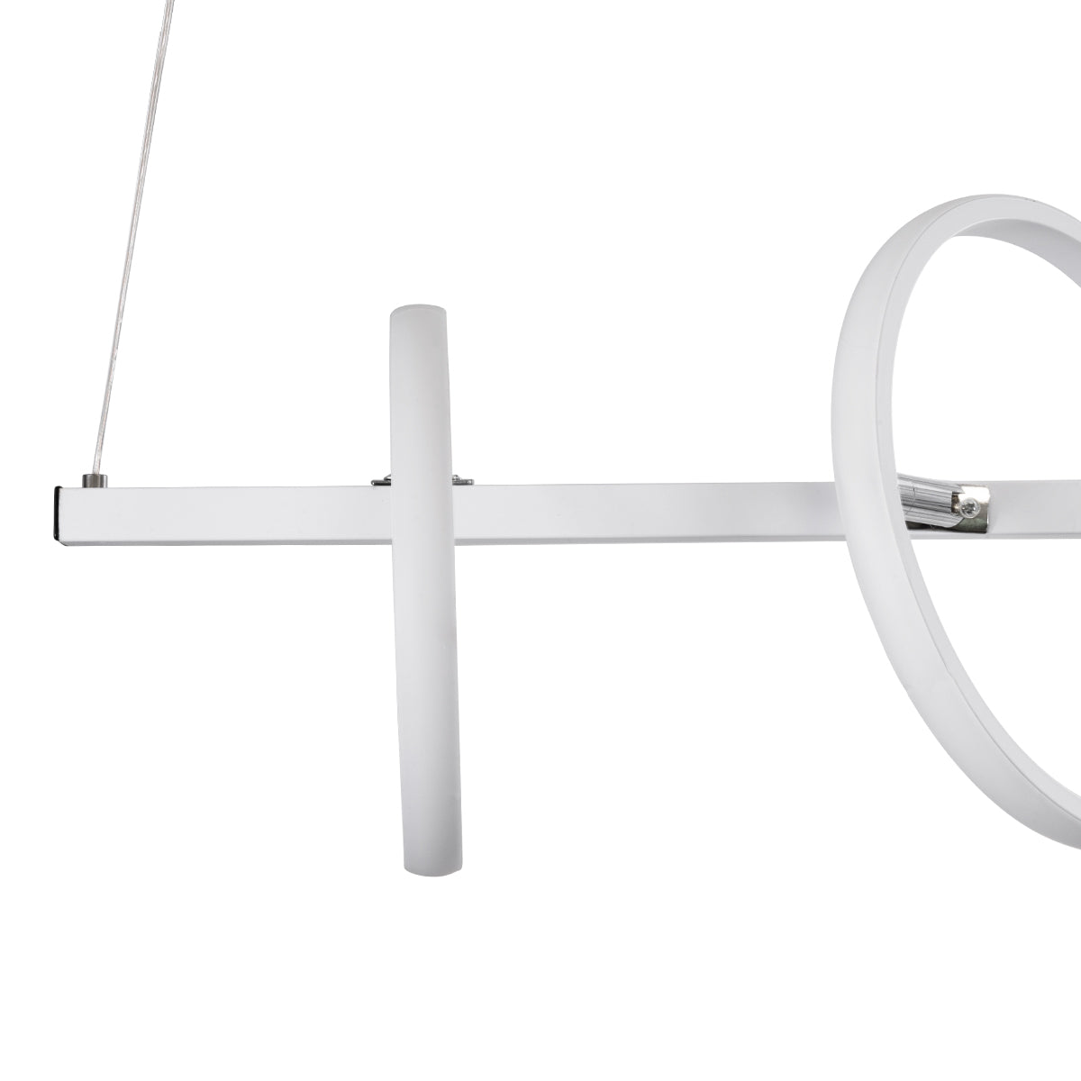 GloboStar® CIRCOLARE 61320 Κρεμαστό Φωτιστικό Οροφής Design LED CCT 75W 8400lm 360° AC 220-240V - Εναλλαγή Φωτισμού μέσω Τηλεχειριστηρίου All In One Ψυχρό 6000k+Φυσικό 4500k+Θερμό 2700k Dimmable Μ120 x Π25 x Υ25cm - Λευκό - 3 Χρόνια Εγγύηση - ledmania.gr