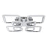 GloboStar® ROYAL-S 61326 Φωτιστικό Οροφής Design LED CCT 135W 16200lm 360° AC 220-240V - Εναλλαγή Φωτισμού μέσω Τηλεχειριστηρίου All In One Ψυχρό 6000k+Φυσικό 4500k+Θερμό 2700k Dimmable Μ58.5 x Π58.5 x Υ12cm - Νίκελ Χρώμιο - 3 Years Warranty - ledmania.gr