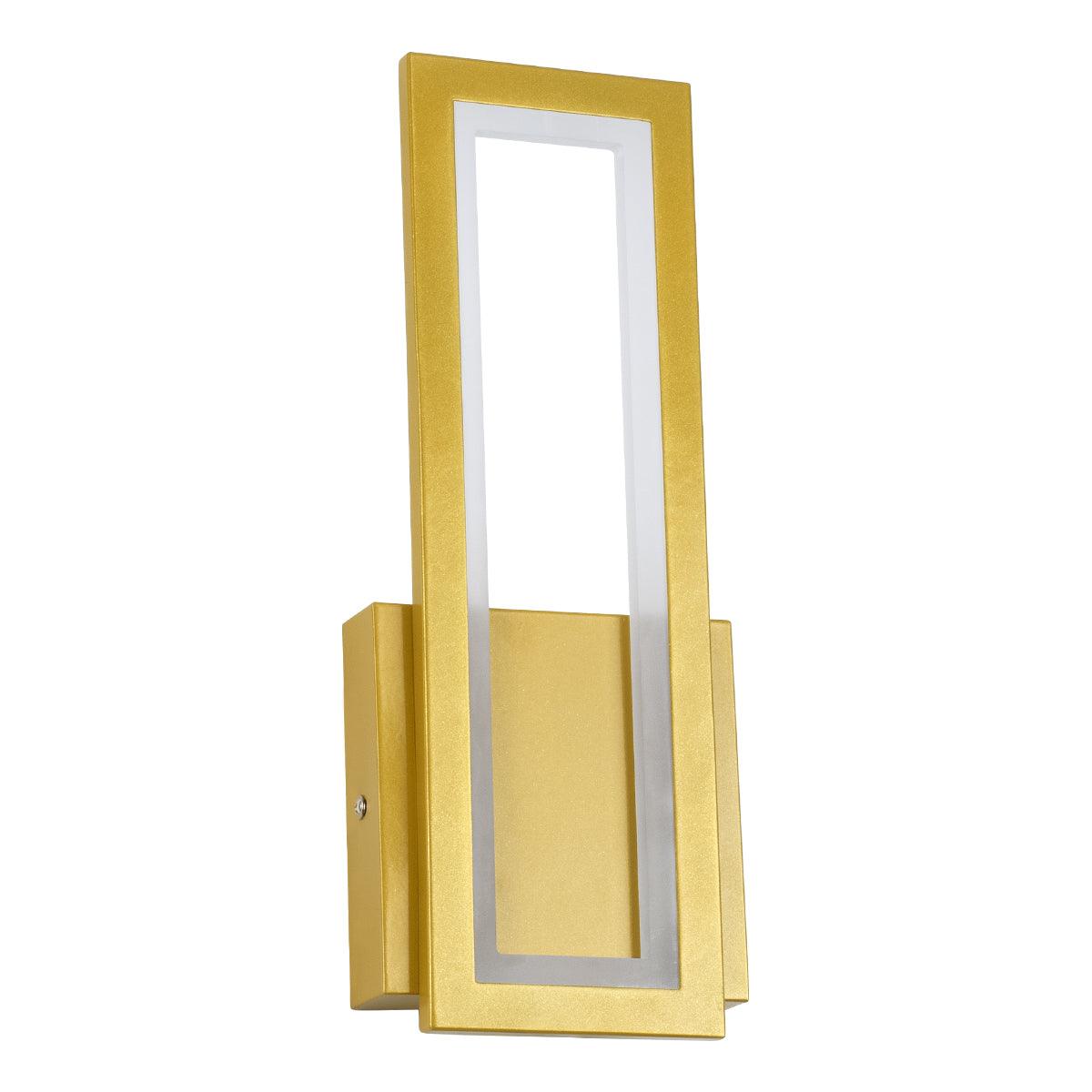 GloboStar® TIARA 61328 Φωτιστικό Τοίχου - Απλίκα Design LED CCT 12W 1440lm 360° AC 220-240V - Εναλλαγή Φωτισμού μέσω Διακόπτη On/Off All In One Ψυχρό 6000k+Φυσικό 4500k+Θερμό 2700k Μ12.5 x Π4 x Υ32cm - Χρυσό - 3 Years Warranty - ledmania.gr