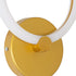 GloboStar® MATILDA 61340 Φωτιστικό Τοίχου - Απλίκα Design LED CCT 8W 960lm 360° AC 220-240V - Εναλλαγή Φωτισμού μέσω Διακόπτη On/Off All In One Ψυχρό 6000k+Φυσικό 4500k+Θερμό 2700k Μ20 x Π5 x Υ25.5cm - Χρυσό - 3 Years Warranty - ledmania.gr