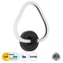 GloboStar® REGINA 61341 Φωτιστικό Τοίχου - Απλίκα Design LED CCT 8W 960lm 360° AC 220-240V - Εναλλαγή Φωτισμού μέσω Διακόπτη On/Off All In One Ψυχρό 6000k+Φυσικό 4500k+Θερμό 2700k Μ25 x Π7 x Υ28.5cm - Μαύρο - ledmania.gr