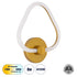GloboStar® REGINA 61342 Φωτιστικό Τοίχου - Απλίκα Design LED CCT 8W 960lm 360° AC 220-240V - Εναλλαγή Φωτισμού μέσω Διακόπτη On/Off All In One Ψυχρό 6000k+Φυσικό 4500k+Θερμό 2700k Μ25 x Π7 x Υ28.5cm - Χρυσό - ledmania.gr
