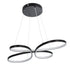 GloboStar® BUTTERFLY 61391 Κρεμαστό Φωτιστικό Οροφής Design LED CCT 75W 8400lm 300° AC 220-240V - Εναλλαγή Φωτισμού μέσω Τηλεχειριστηρίου All In One Ψυχρό 6000k+Φυσικό 4500k+Θερμό 2700k Dimmable Μ71 x Π52 x Υ4cm - Μαύρο - ledmania.gr