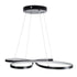GloboStar® BUTTERFLY 61391 Κρεμαστό Φωτιστικό Οροφής Design LED CCT 75W 8400lm 300° AC 220-240V - Εναλλαγή Φωτισμού μέσω Τηλεχειριστηρίου All In One Ψυχρό 6000k+Φυσικό 4500k+Θερμό 2700k Dimmable Μ71 x Π52 x Υ4cm - Μαύρο - ledmania.gr