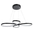 GloboStar® BUTTERFLY 61391 Κρεμαστό Φωτιστικό Οροφής Design LED CCT 75W 8400lm 300° AC 220-240V - Εναλλαγή Φωτισμού μέσω Τηλεχειριστηρίου All In One Ψυχρό 6000k+Φυσικό 4500k+Θερμό 2700k Dimmable Μ71 x Π52 x Υ4cm - Μαύρο - ledmania.gr