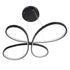 GloboStar® BUTTERFLY 61391 Κρεμαστό Φωτιστικό Οροφής Design LED CCT 75W 8400lm 300° AC 220-240V - Εναλλαγή Φωτισμού μέσω Τηλεχειριστηρίου All In One Ψυχρό 6000k+Φυσικό 4500k+Θερμό 2700k Dimmable Μ71 x Π52 x Υ4cm - Μαύρο - ledmania.gr