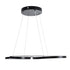 GloboStar® BUTTERFLY 61391 Κρεμαστό Φωτιστικό Οροφής Design LED CCT 75W 8400lm 300° AC 220-240V - Εναλλαγή Φωτισμού μέσω Τηλεχειριστηρίου All In One Ψυχρό 6000k+Φυσικό 4500k+Θερμό 2700k Dimmable Μ71 x Π52 x Υ4cm - Μαύρο - ledmania.gr