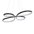 GloboStar® BUTTERFLY 61391 Κρεμαστό Φωτιστικό Οροφής Design LED CCT 75W 8400lm 300° AC 220-240V - Εναλλαγή Φωτισμού μέσω Τηλεχειριστηρίου All In One Ψυχρό 6000k+Φυσικό 4500k+Θερμό 2700k Dimmable Μ71 x Π52 x Υ4cm - Μαύρο - ledmania.gr