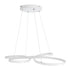 GloboStar® BUTTERFLY 61392 Κρεμαστό Φωτιστικό Οροφής Design LED CCT 75W 8400lm 300° AC 220-240V - Εναλλαγή Φωτισμού μέσω Τηλεχειριστηρίου All In One Ψυχρό 6000k+Φυσικό 4500k+Θερμό 2700k Dimmable Μ71 x Π52 x Υ4cm - Λευκό - ledmania.gr