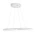 GloboStar® BUTTERFLY 61392 Κρεμαστό Φωτιστικό Οροφής Design LED CCT 75W 8400lm 300° AC 220-240V - Εναλλαγή Φωτισμού μέσω Τηλεχειριστηρίου All In One Ψυχρό 6000k+Φυσικό 4500k+Θερμό 2700k Dimmable Μ71 x Π52 x Υ4cm - Λευκό - ledmania.gr