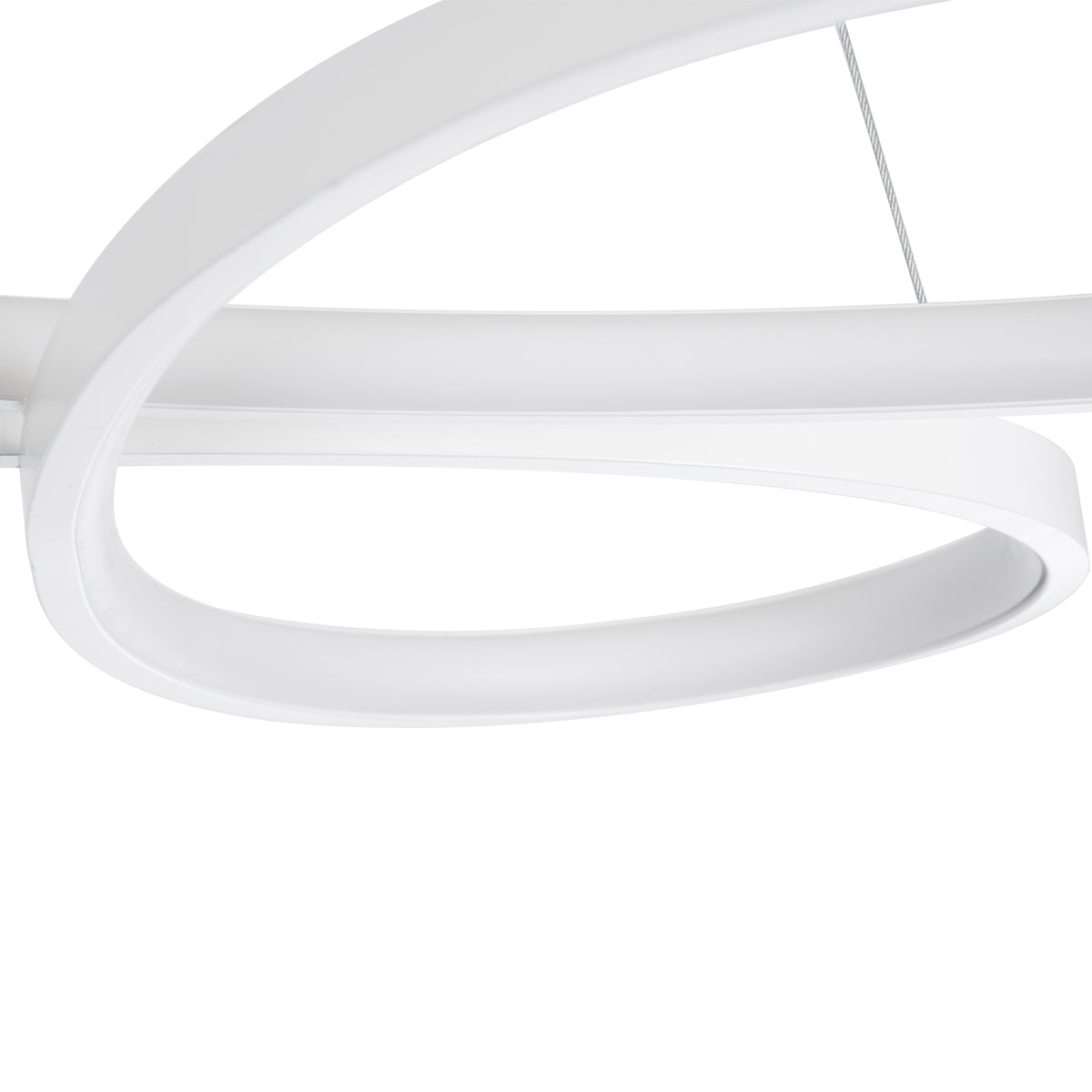 GloboStar® BUTTERFLY 61392 Κρεμαστό Φωτιστικό Οροφής Design LED CCT 75W 8400lm 300° AC 220-240V - Εναλλαγή Φωτισμού μέσω Τηλεχειριστηρίου All In One Ψυχρό 6000k+Φυσικό 4500k+Θερμό 2700k Dimmable Μ71 x Π52 x Υ4cm - Λευκό - ledmania.gr