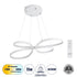 GloboStar® BUTTERFLY 61392 Κρεμαστό Φωτιστικό Οροφής Design LED CCT 75W 8400lm 300° AC 220-240V - Εναλλαγή Φωτισμού μέσω Τηλεχειριστηρίου All In One Ψυχρό 6000k+Φυσικό 4500k+Θερμό 2700k Dimmable Μ71 x Π52 x Υ4cm - Λευκό - ledmania.gr