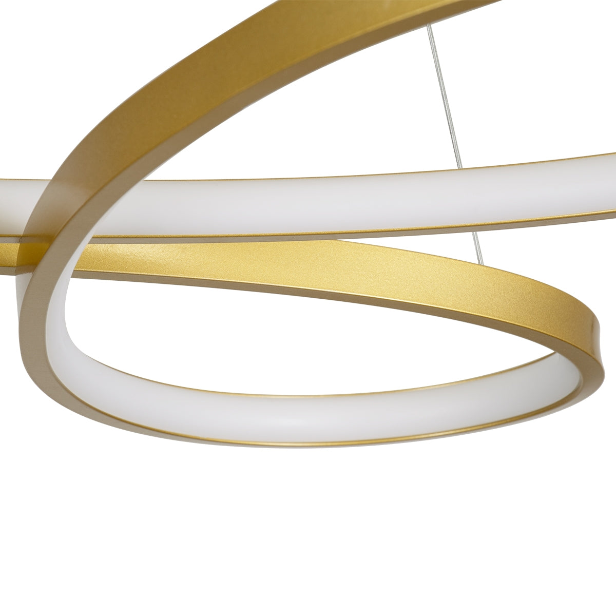GloboStar® BUTTERFLY 61393 Κρεμαστό Φωτιστικό Οροφής Design LED CCT 75W 8400lm 300° AC 220-240V - Εναλλαγή Φωτισμού μέσω Τηλεχειριστηρίου All In One Ψυχρό 6000k+Φυσικό 4500k+Θερμό 2700k Dimmable Μ71 x Π52 x Υ4cm - Χρυσό Βούρτσας - ledmania.gr