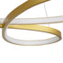GloboStar® BUTTERFLY 61393 Κρεμαστό Φωτιστικό Οροφής Design LED CCT 75W 8400lm 300° AC 220-240V - Εναλλαγή Φωτισμού μέσω Τηλεχειριστηρίου All In One Ψυχρό 6000k+Φυσικό 4500k+Θερμό 2700k Dimmable Μ71 x Π52 x Υ4cm - Χρυσό Βούρτσας - ledmania.gr