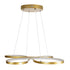 GloboStar® BUTTERFLY 61393 Κρεμαστό Φωτιστικό Οροφής Design LED CCT 75W 8400lm 300° AC 220-240V - Εναλλαγή Φωτισμού μέσω Τηλεχειριστηρίου All In One Ψυχρό 6000k+Φυσικό 4500k+Θερμό 2700k Dimmable Μ71 x Π52 x Υ4cm - Χρυσό Βούρτσας - ledmania.gr