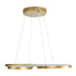 GloboStar® BUTTERFLY 61393 Κρεμαστό Φωτιστικό Οροφής Design LED CCT 75W 8400lm 300° AC 220-240V - Εναλλαγή Φωτισμού μέσω Τηλεχειριστηρίου All In One Ψυχρό 6000k+Φυσικό 4500k+Θερμό 2700k Dimmable Μ71 x Π52 x Υ4cm - Χρυσό Βούρτσας - ledmania.gr