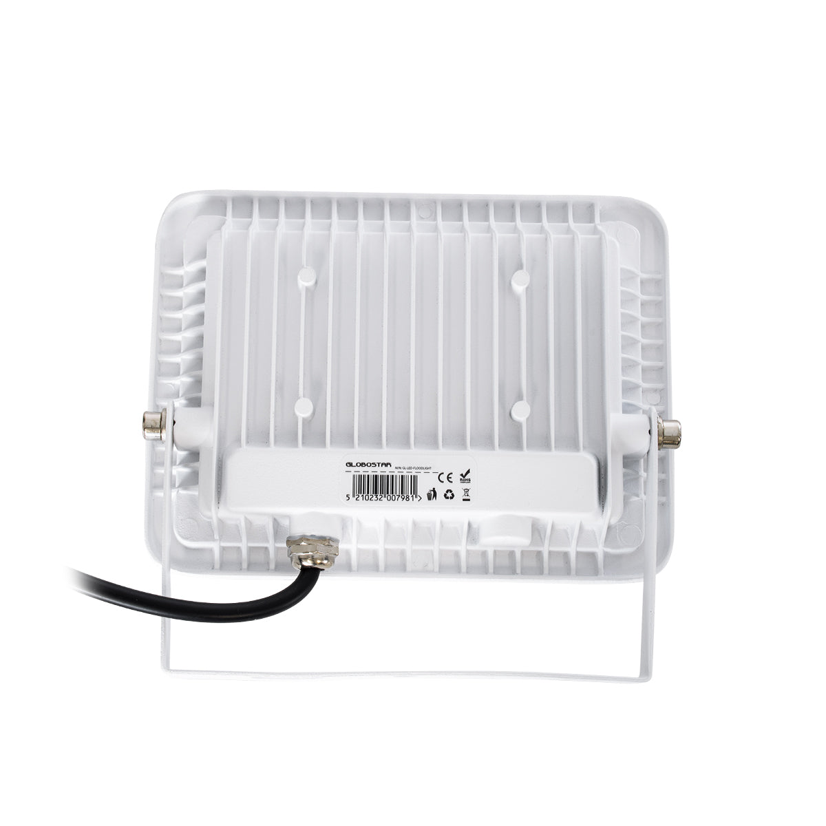 GloboStar® ATLAS 61413 Επαγγελματικός Προβολέας LED 30W 3750lm 120° AC 220-240V - Αδιάβροχος IP67 - Μ16 x Π2.5 x Υ12.5cm - Λευκό - Ψυχρό Λευκό 6000K - LUMILEDS Chips - TÜV Rheinland Certified - 5 Years Warranty - ledmania.gr