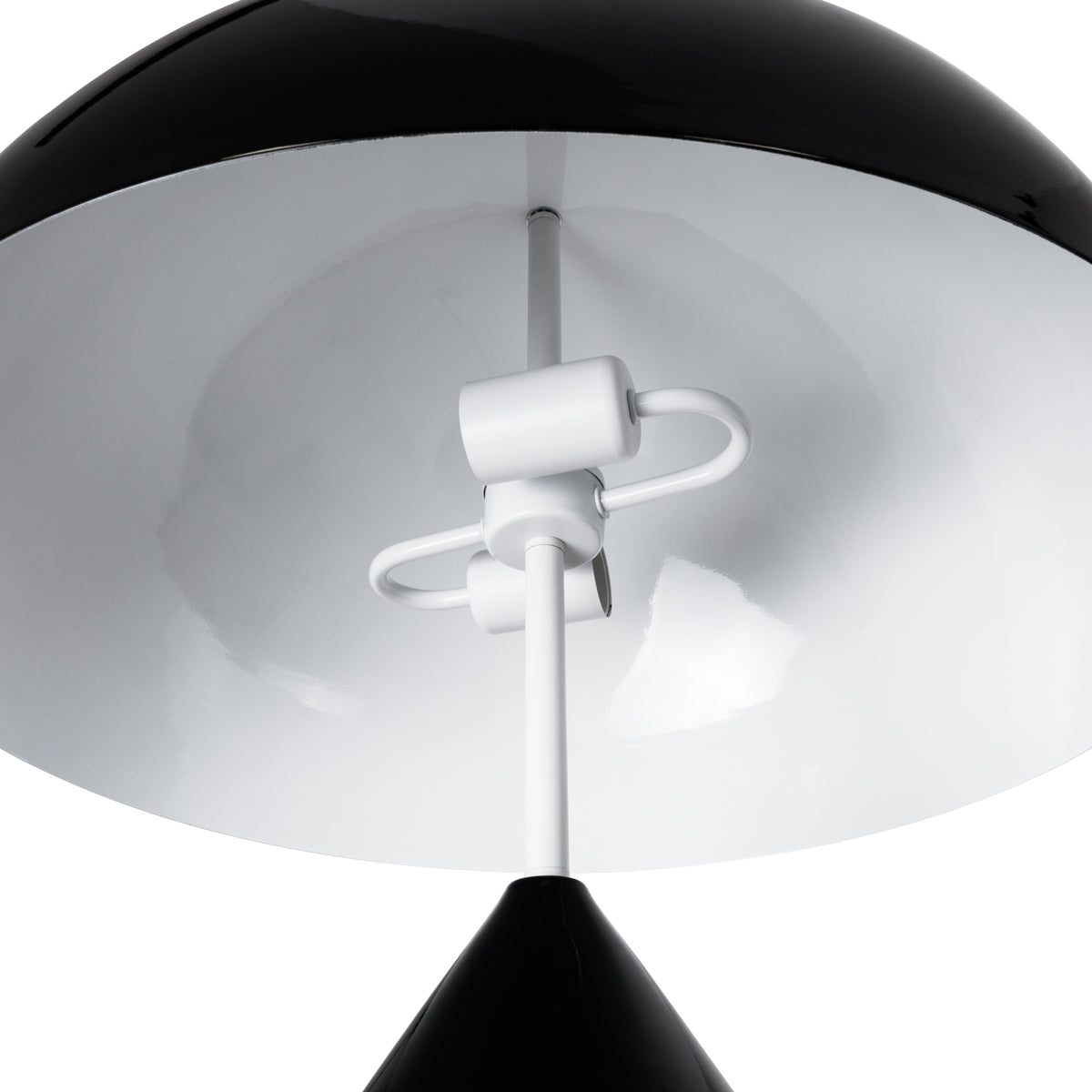 GloboStar® URANUS-L 61457 Μοντέρνο Επιτραπέζιο Φωτιστικό Πορτατίφ Δίφωτο 2 x E27 AC220-240V IP20 - Φ50 x Υ77cm - Μαύρο Μεταλλικό Καμπάνα με Διακόπτη On/Off - 5 Years Warranty - ledmania.gr