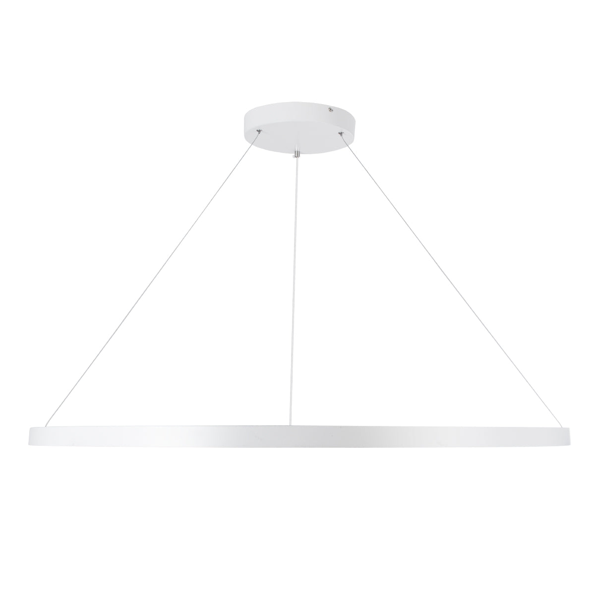 GloboStar® DIAMOND 61518 Κρεμαστό Φωτιστικό Δαχτυλίδι-Κύκλος LED CCT 75W 8400lm 360° AC 220-240V - Εναλλαγή Φωτισμού μέσω Τηλεχειριστηρίου All In One Ψυχρό 6000k+Φυσικό 4500k+Θερμό 2700k Dimmable Φ100cm - Λευκό - 3 Years Warranty - ledmania.gr