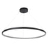GloboStar® DIAMOND 61519 Κρεμαστό Φωτιστικό Δαχτυλίδι-Κύκλος LED CCT 75W 8400lm 360° AC 220-240V - Εναλλαγή Φωτισμού μέσω Τηλεχειριστηρίου All In One Ψυχρό 6000k+Φυσικό 4500k+Θερμό 2700k Dimmable Φ100cm - Μαύρο - 3 Years Warranty - ledmania.gr