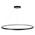 GloboStar® DIAMOND 61519 Κρεμαστό Φωτιστικό Δαχτυλίδι-Κύκλος LED CCT 75W 8400lm 360° AC 220-240V - Εναλλαγή Φωτισμού μέσω Τηλεχειριστηρίου All In One Ψυχρό 6000k+Φυσικό 4500k+Θερμό 2700k Dimmable Φ100cm - Μαύρο - 3 Years Warranty - ledmania.gr