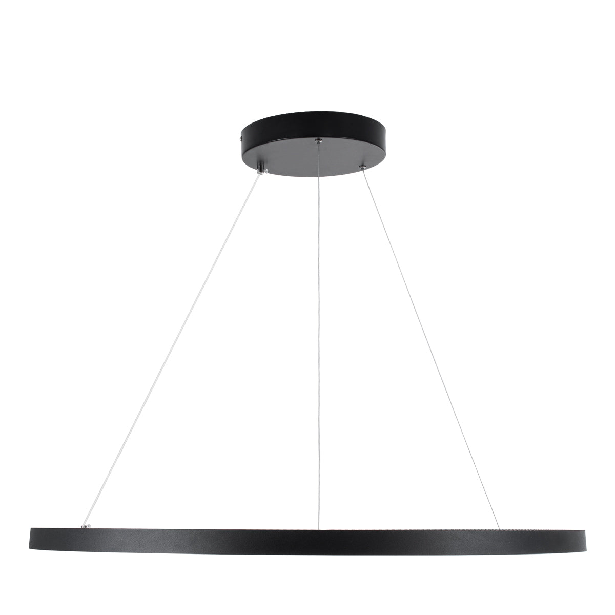 GloboStar® DIAMOND 61520 Κρεμαστό Φωτιστικό Δαχτυλίδι-Κύκλος LED CCT 67W 7504lm 360° AC 220-240V - Εναλλαγή Φωτισμού μέσω Τηλεχειριστηρίου All In One Ψυχρό 6000k+Φυσικό 4500k+Θερμό 2700k Dimmable Φ80cm - Μαύρο - 3 Years Warranty - ledmania.gr