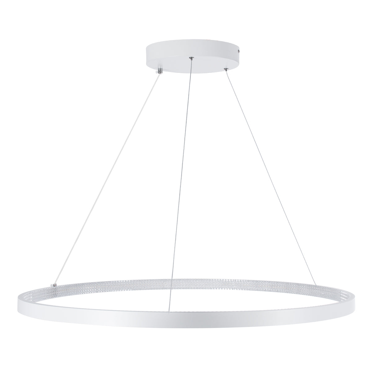 GloboStar® DIAMOND 61521 Κρεμαστό Φωτιστικό Δαχτυλίδι-Κύκλος LED CCT 67W 7504lm 360° AC 220-240V - Εναλλαγή Φωτισμού μέσω Τηλεχειριστηρίου All In One Ψυχρό 6000k+Φυσικό 4500k+Θερμό 2700k Dimmable Φ80cm - Λευκό - 3 Years Warranty - ledmania.gr
