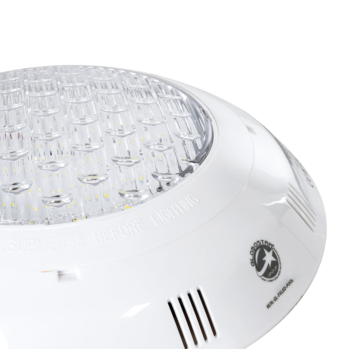 GloboStar® POOLΕΤΙ 61539 PRO Φωτιστικό Πισίνας LED 25W 2000lm 120° AC/DC 12V Αδιάβροχο IP68 IK06 Tempered Glass Φ30 x Υ6.5cm Φυσικό Λευκό 4500K - Bridgelux Chip - 2 Meter VDE Certified Cable - 3 Years Warranty - ledmania.gr