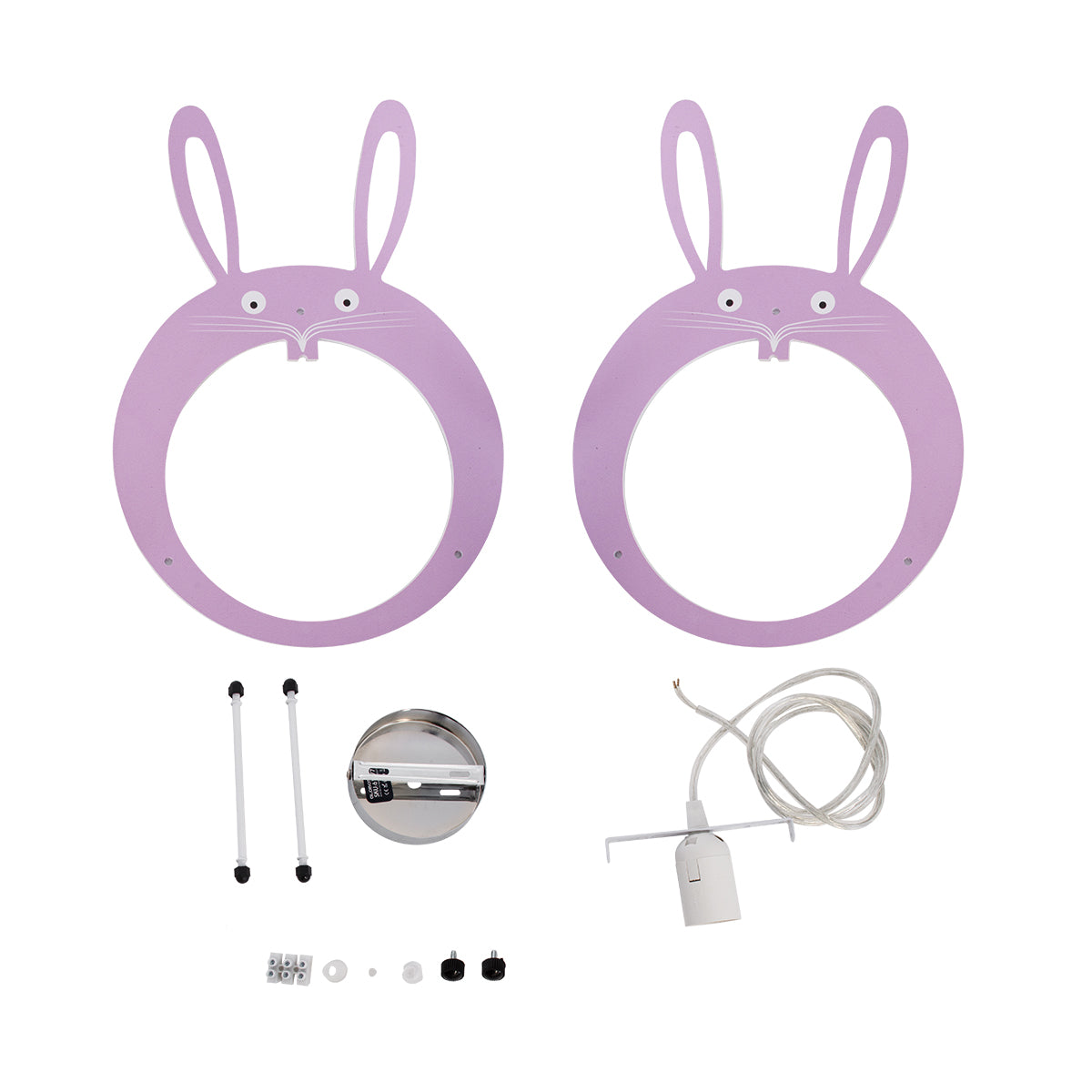 GloboStar® BUNNY 61577 Μοντέρνο Παδικό Κρεμαστό Φωτιστικό Οροφής Μονόφωτο 1 x E27 Ροζ PVC Φιγούρα Λαγουδάκι Μ27.2 x Π15.5 x Υ40cm - ledmania.gr