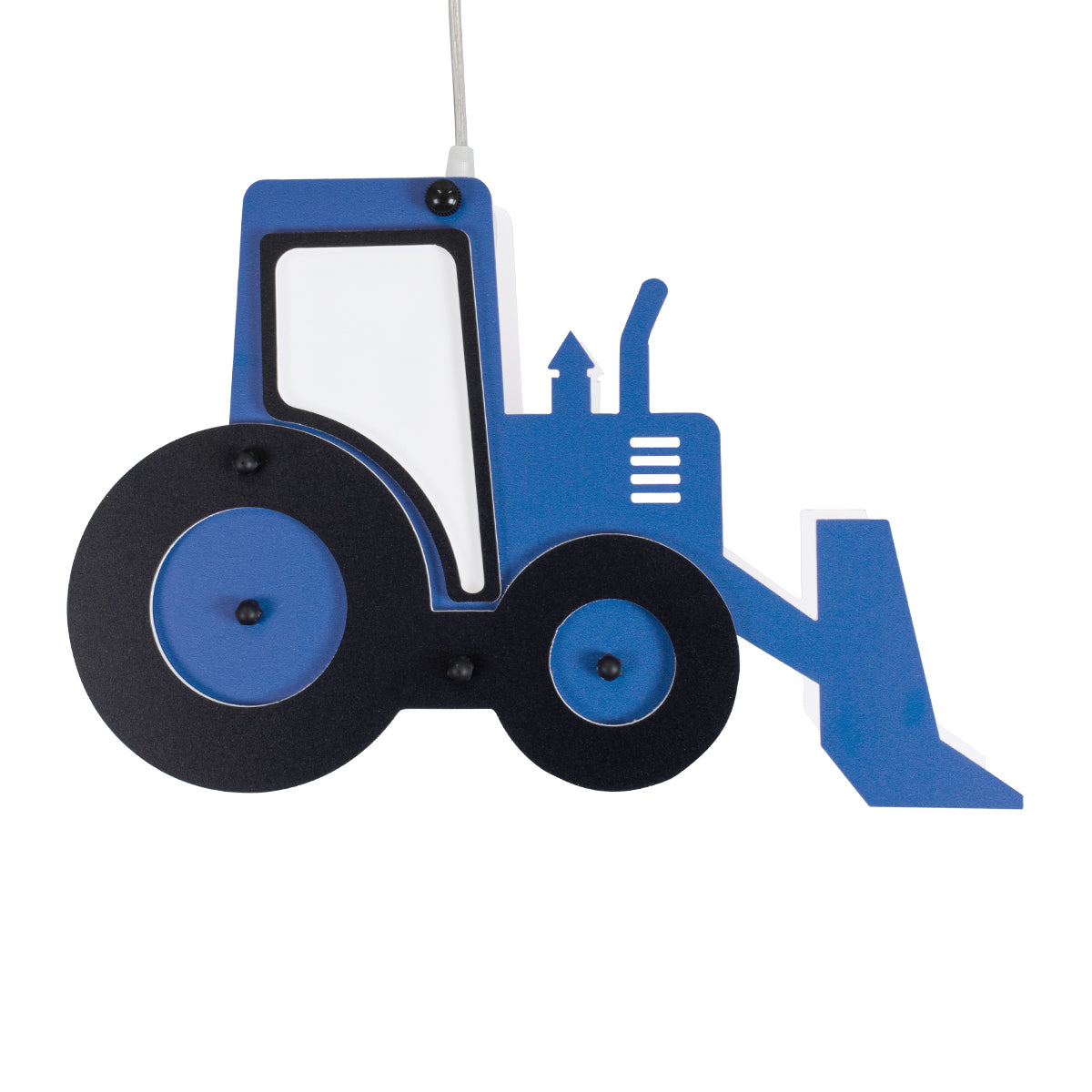 GloboStar® TRACTOR 61580 Μοντέρνο Παδικό Κρεμαστό Φωτιστικό Οροφής Μονόφωτο 1 x E27 Μπλε PVC Φιγούρα Τρακτέρ-Φαγάνα Μ40 x Π15.5 x Υ26.5cm - ledmania.gr