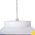 GloboStar® UFO 61581 Μοντέρνο Παδικό Κρεμαστό Φωτιστικό Οροφής Μονόφωτο 1 x E27 Κίτρινο & Μπλε PVC Φιγούρα Διαστημόπλοιο-Ούφο Φ58 x Υ24cm - ledmania.gr