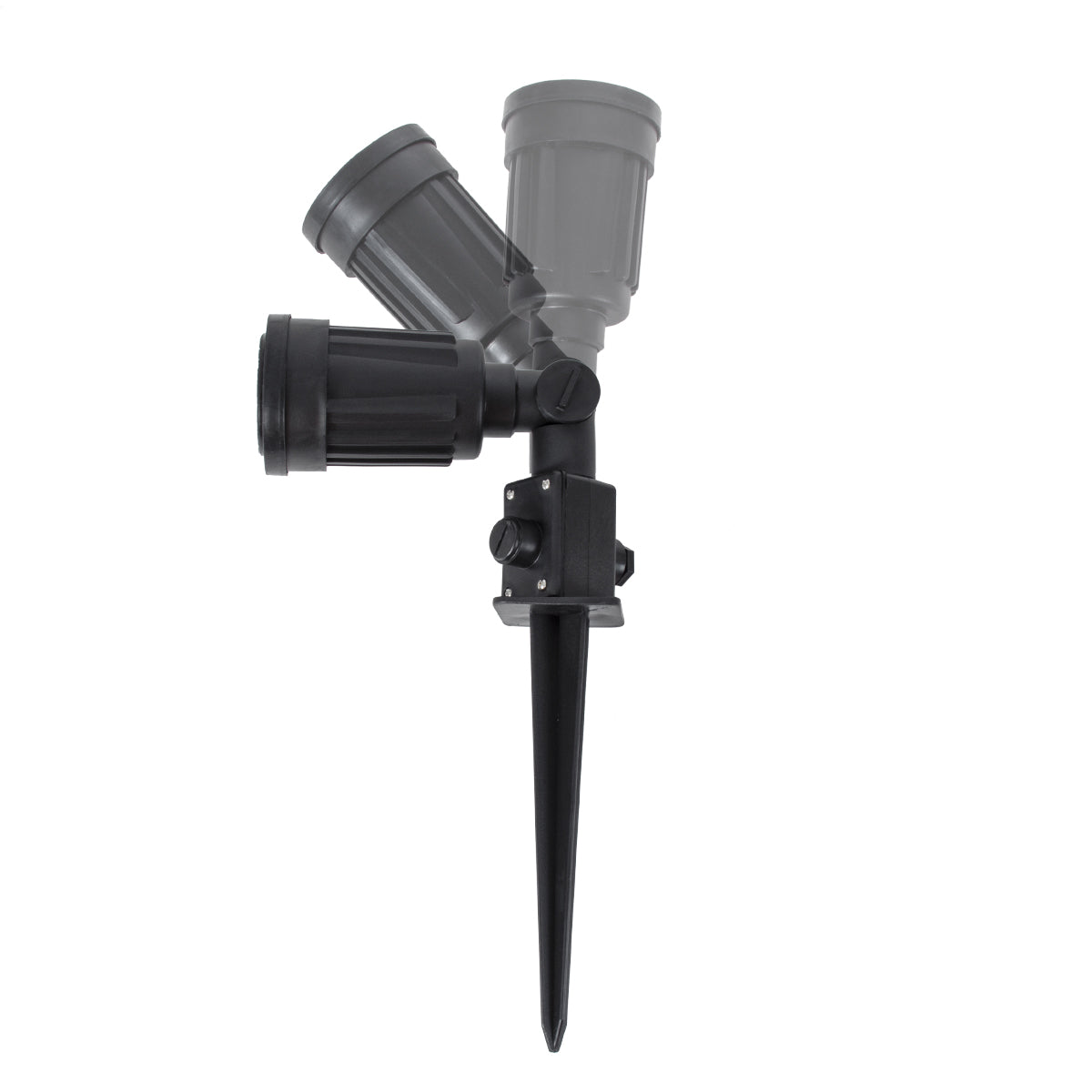 GloboStar® GRASEDO 61613 Καρφωτή Βάση Κήπου με Ντουί E27 για Λάμπα Σποτ PAR38 - Αδιάβροχη IP67 - Υψηλής Αντοχής ABS - VDE Certified - Φ7.6 x Υ43.5cm - Μαύρο - 5 Years Warranty - ledmania.gr