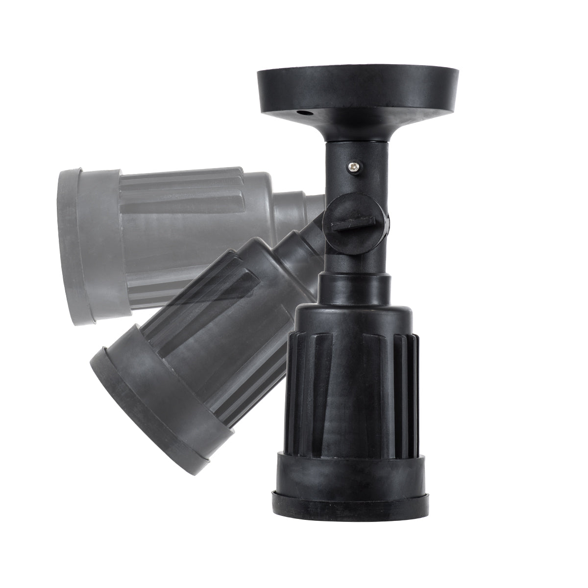 GloboStar® GRASEDO 61615 Βάση Κήπου με Ντουί E27 για Λάμπα Σποτ PAR38 - Αδιάβροχη IP67 - Υψηλής Αντοχής ABS - VDE Certified - Φ9.5 x Υ22cm - Μαύρο - 5 Years Warranty - ledmania.gr