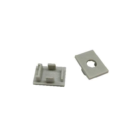 PLASTIC CAPS FOR PROFILE LATE MINI P79 - SET 2PCS, 1 WITH HOLE, 1 WITHOUT - ledmania.gr