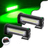 GloboStar® 85025 PRO Series ΣΕΤ 2 x Μπάρες Σήμανσης Οχήματος Πυροσβεστικής για Αυτοκίνητα & Φορτηγά 13 Προγραμμάτων Φωτισμού STROBE LED CREE CXB COB 18W DC 10-30V Αδιάβροχο IP65 Πράσινο - ledmania.gr