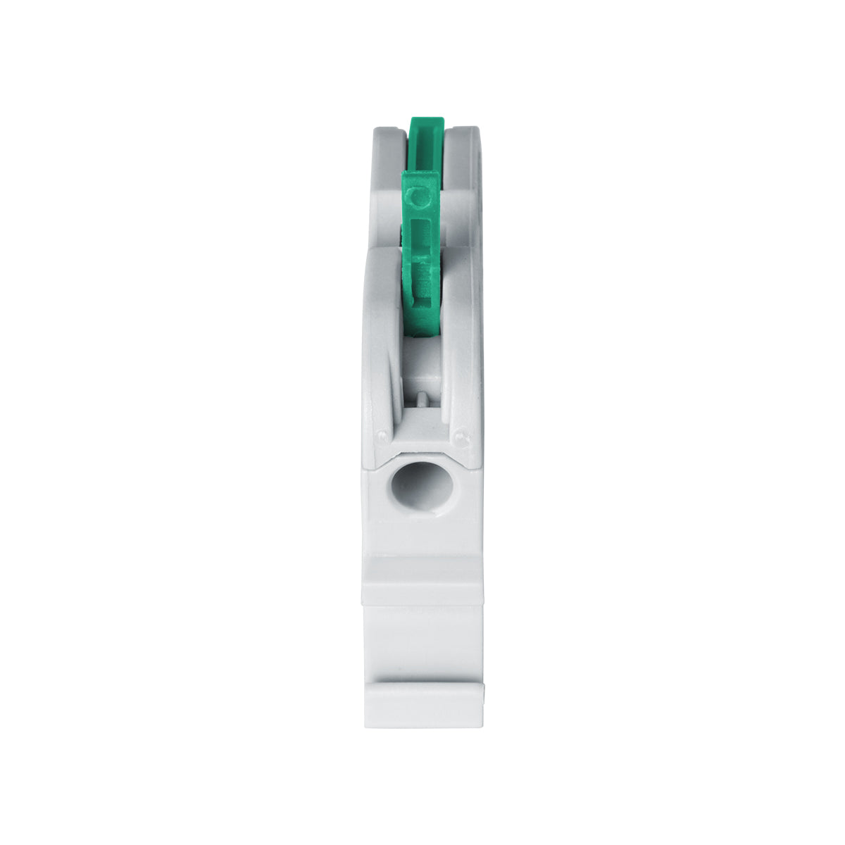 GloboStar® FAST-CONNECT 69902 Μονή Κλέμα Ράγας Ταχείας Σύνδεσης & Διακλάδωσης Καλωδίων για Ηλεκτρολογικούς Πίνακες - 1 x Είσοδος & 1 x Έξοδος με Συμβατή Διατομή Καλωδίων 0.2mm² έως 4mm² - 600V 32A Max - Μ4.5 x Π1 x Υ3.2cm - Γκρι & Πράσινο - Πακέτο 10 Τ... - ledmania.gr